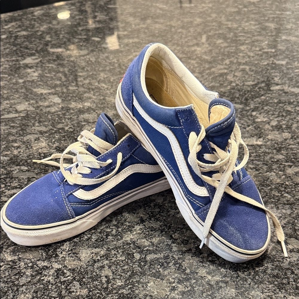 Vans Blue and White Women's Sneakers